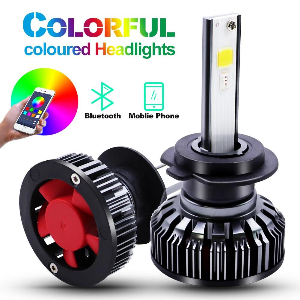 COB RGB LED ڵ Ʈ , Ƽ ÷ 25W, H4, H7, H1, H3, H11, H13, 880, 9005, 9006, 9012, LED ,  